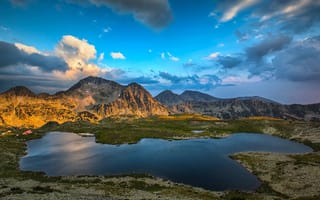 Картинка пейзаж, горы, озеро, болгария
