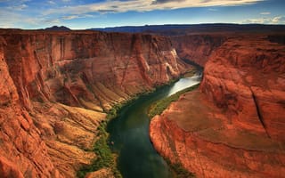 Картинка пейзаж, река, скалы, каньон, arizona, аризона