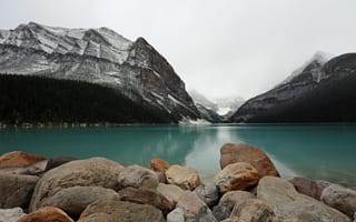 Картинка озеро, камни, гора
