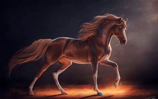 Картинка horse, digital art