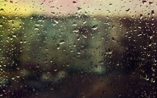 Картинка окно, стекло, дождь, капли
