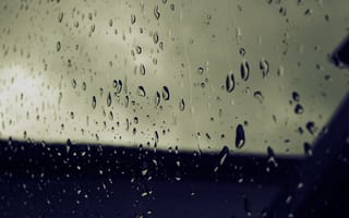 Картинка стекло, осень, дождь, капли