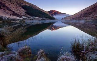Картинка новая зеландия, озеро, отражение