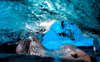 Картинка Ледник, пещера, холод, синий лед