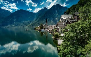 Картинка Гальштат, Альпы, озеро Гальштат, Австрия