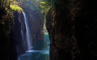 Картинка водопад, красиво, скалы