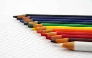 Обои креатив, цвета, бумага, карандаши, разноцветное