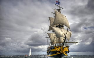 Картинка Гранд-Терк, фрегаты, парусное судно, море