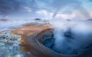 Картинка источник, геотермальные, исландия