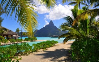 Обои природа, курорт, тропики, Лето, Bora Bora, красиво