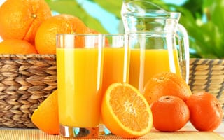Картинка апельсины, апельсиновый сок, мандарины, фрукты