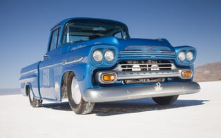 Картинка Chevrolet Apache, blue, Chevrolet, desert, пикап
