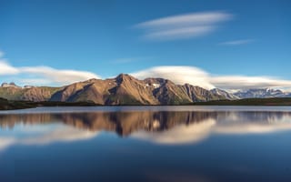 Картинка небо, горы, Швейцария, Felix Ostapenko, озеро, отражение