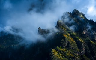 Картинка Каменный Город, горы, Дэн Donglin, лес, туман
