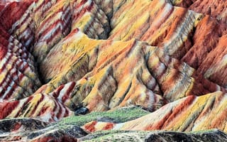 Картинка Цветные скалы, Китай, Чжанъе Данксиа