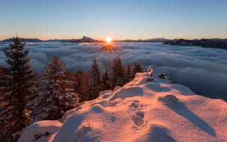 Картинка Австрия, снег, горы, Nikita Leksikov, зима, Альпы