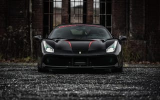 Картинка Едо, суперкар, GTB, черный, black, Феррари, Edo, 488, Competition, supercar, Ferrari