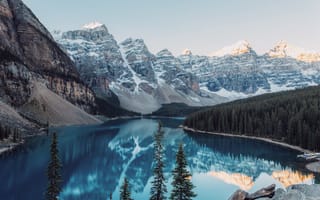 Картинка природа, красиво, горы, Канада, озеро