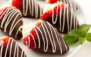 Картинка strawberries, шоколад, fruits, chocolate, еда, фрукты, клубника, mascarpone