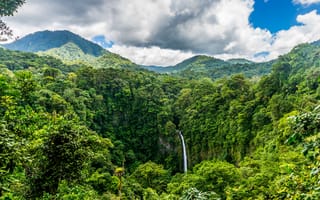 Картинка Коста-Рика, зелень, водопад, природа
