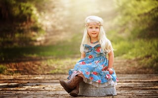 Картинка Cody Wortmann, платье, сапожки, девочка, ребёнок, лето