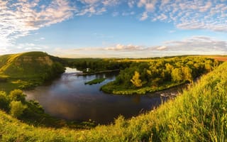 Картинка река, закат, ишутино, Андрей Колобов, лето