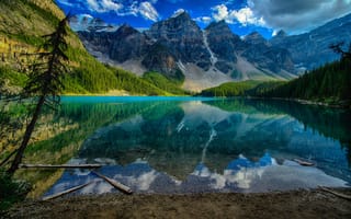 Картинка горы, озеро, Канада, природа, красиво