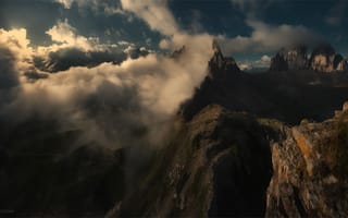 Картинка горы, Михалюк Сергей, облака, три пика, Lavaredo
