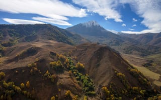 Картинка горы, небо, Осенний Актопрак, Хасан Журтов, зелень