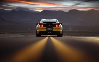 Картинка Ford, суперкар, Mustang, дорога, горы