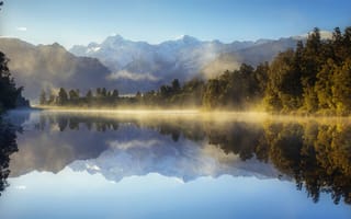 Картинка Отражение, гора кука, Сергей Заливин, новая зеландия, озеро Матшен