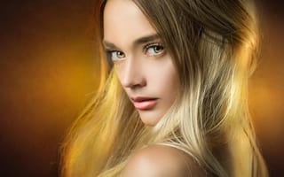 Картинка девушка, взгляд, блондинка, портрет, фотограф, Joachim Bergauer