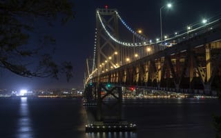 Картинка мост, город, США