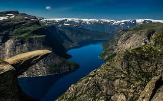 Картинка Норвегия, фьорд, горы
