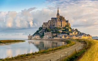 Обои Мон-Сен-Мишель, Крепость, Франция, France, Mont Saint Michel