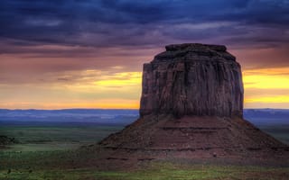 Картинка долина монументов, природа, Navajo Nation, пустыня, юта, облака, рассвет