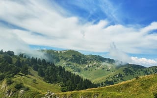Картинка горы, долина, туман, пейзаж