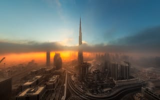 Картинка город, Дубай, ОАЭ, стройка, Дубаи