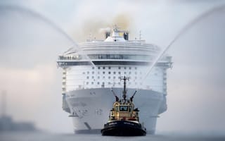 Картинка круизный корабль, буксир, Svitzer Alma, Royal Caribbean Cruises