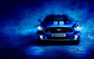 Картинка Blue, Ford, Mustang