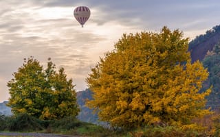 Картинка Осень, воздушный шар