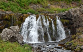 Обои водопад, исландия