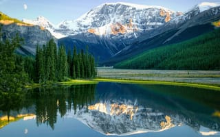 Картинка озеро, природа, горы, отражение