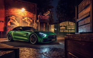 Картинка Green, Mercedes, GT R, AMG