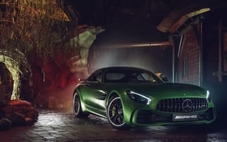 Картинка Green, AMG, Mercedes, GT R