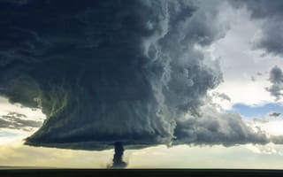 Картинка ураган, красиво, шторм, облака, торнадо