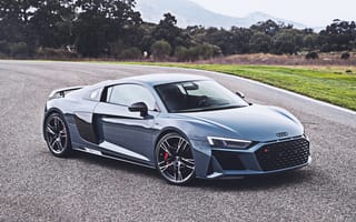 Картинка Audi, supercars, V10, 2019, cars, R8, HDR, gray