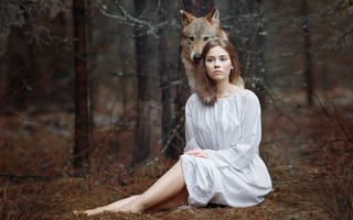 Картинка девушка, Светлана Никотина, в лесу