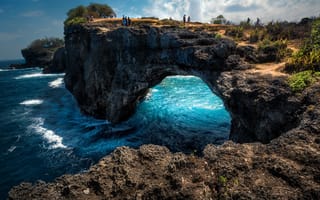 Картинка Нуса Пенида, арка, синее море