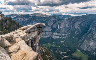 Картинка Yosemite, небо, California, горы, облака, пейзаж, природа, National Park, скалы